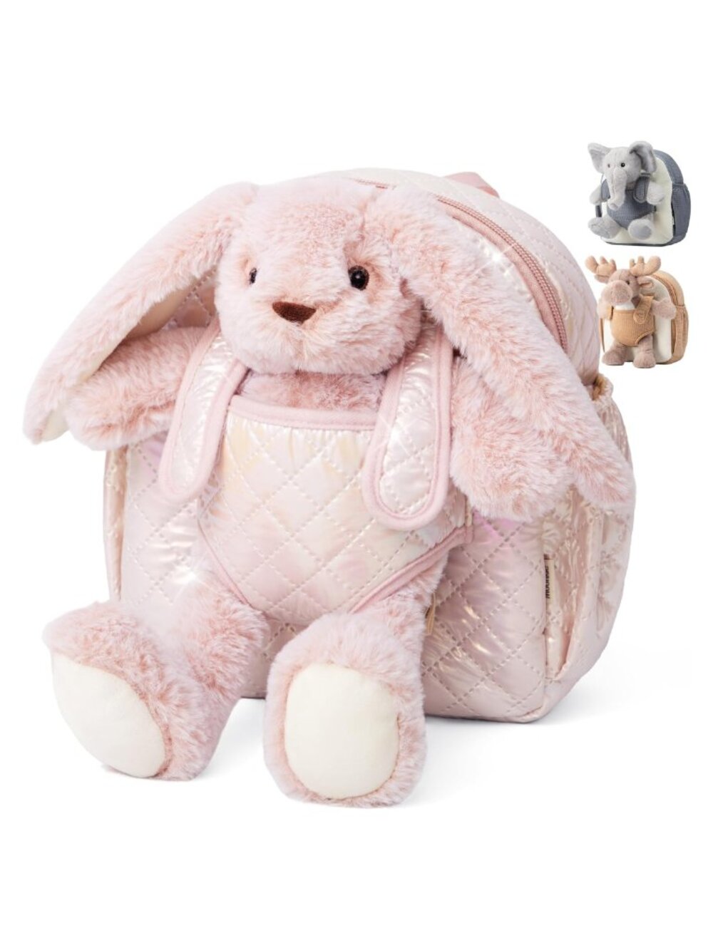 Bunny Toddler Backpack Soft Plush Adjustable Daycare Preschool Travel Bag